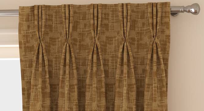 Arezzo Door Curtains - Set Of 2 (Sand, 112 x 213 cm  (44" x 84") Curtain Size) by Urban Ladder - Front View Design 1 - 325238