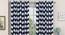 Chevron Window Curtains - Set Of 2 (Indigo, 112 x 152 cm  (44" x 60") Curtain Size) by Urban Ladder - Design 1 Details - 325323