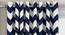 Chevron Window Curtains - Set Of 2 (Indigo, 112 x 152 cm  (44" x 60") Curtain Size) by Urban Ladder - Design 1 Top View - 325324