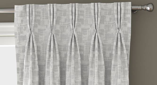 Arezzo Door Curtains - Set Of 2 (White, 112 x 213 cm  (44" x 84") Curtain Size) by Urban Ladder - Front View Design 1 - 325575