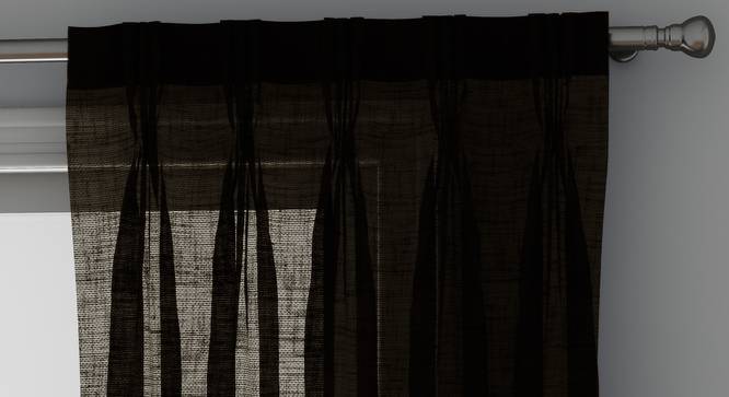 SE Sheer Window Curtains - Set Of 2 (Dark Brown, 112 x 152 cm  (44" x 60") Curtain Size) by Urban Ladder - Design 1 Top Image - 325897