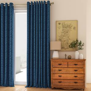 Blue Curtains Design Navy Blue Poly Cotton Door Curtain