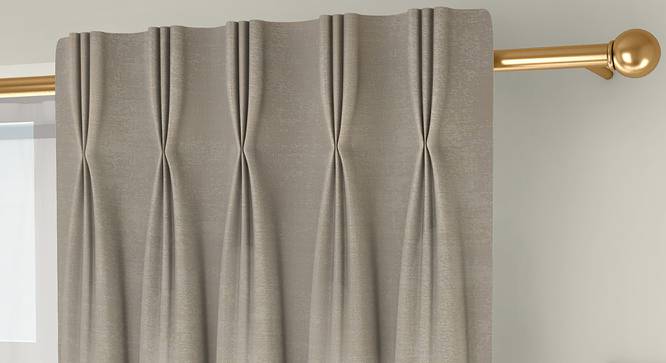 Simone Door Curtains - Set Of 2 (Cream, 112 x 213 cm  (44" x 84") Curtain Size) by Urban Ladder - Design 1 Top Image - 325945