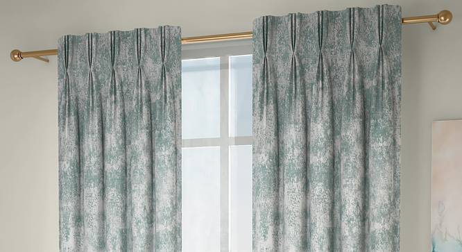 Simone Door Curtains - Set Of 2 (112 x 213 cm  (44" x 84") Curtain Size, Bottle Green) by Urban Ladder - Design 1 Full View - 325950