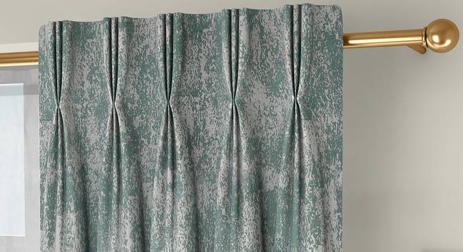 Simone Door Curtains - Set Of 2 (112 x 213 cm  (44" x 84") Curtain Size, Bottle Green) by Urban Ladder - Design 1 Top Image - 325951
