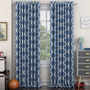 Taj window curtains   set of 2  blue 5 ft lp