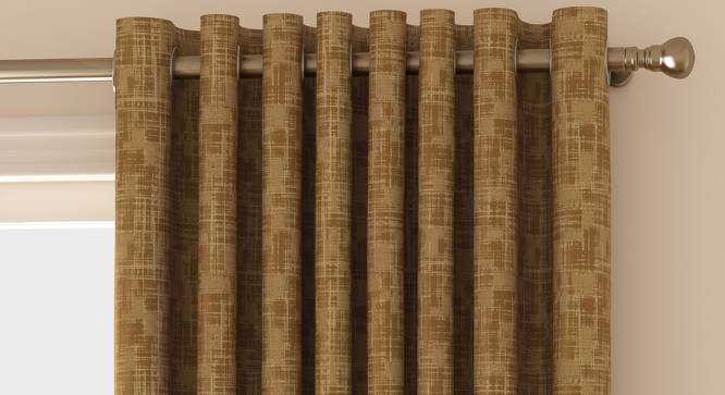 Arezzo Door Curtains - Set Of 2 (Sand, 112 x 213 cm  (44" x 84") Curtain Size) by Urban Ladder - Front View Design 1 - 326029