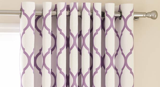 Taj Door Curtains - Set Of 2 (Purple, 112 x 213 cm  (44" x 84") Curtain Size) by Urban Ladder - Design 1 Top Image - 326113