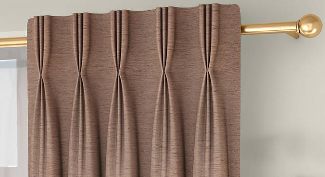 Tonino Door Curtains - Set Of 2 (Brown, 112 x 213 cm  (44" x 84") Curtain Size) by Urban Ladder - Design 1 Top Image - 326161