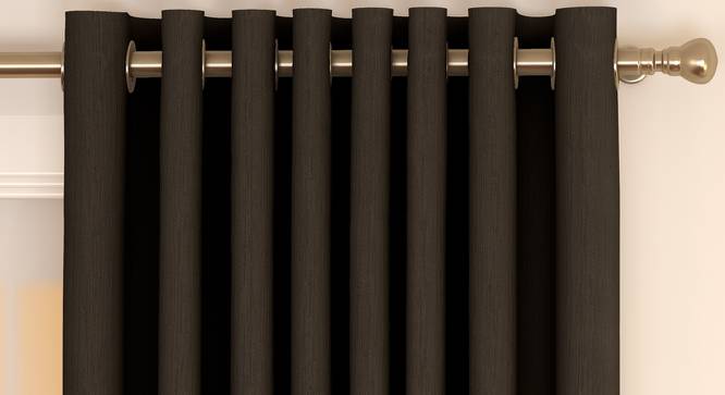 Matka Door Curtains - Set Of 2 (Brown, 112 x 213 cm  (44" x 84") Curtain Size) by Urban Ladder - Front View Design 1 - 326185