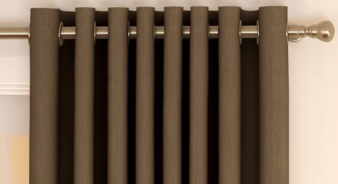 Matka Door Curtains - Set Of 2 (Coffee, 112 x 213 cm  (44" x 84") Curtain Size) by Urban Ladder - Front View Design 1 - 326203