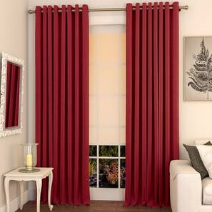Red Curtains Design Red Polyester Door Curtain
