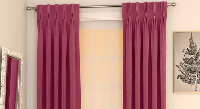 Matka Door Curtains - Set Of 2 (Magenta, 112 x 213 cm  (44" x 84") Curtain Size) by Urban Ladder - Design 1 Full View - 326286