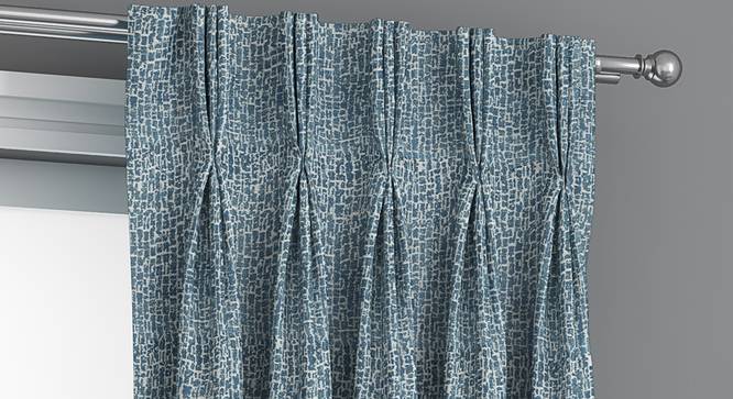 Bark Door Curtains - Set Of 2 (Blue, 112 x 213 cm  (44" x 84") Curtain Size) by Urban Ladder - Front View Design 1 - 326684