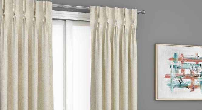 Bark Door Curtains - Set Of 2 (Cream, 112 x 274 cm  (44" x 108") Curtain Size) by Urban Ladder - Design 1 Full View - 326704
