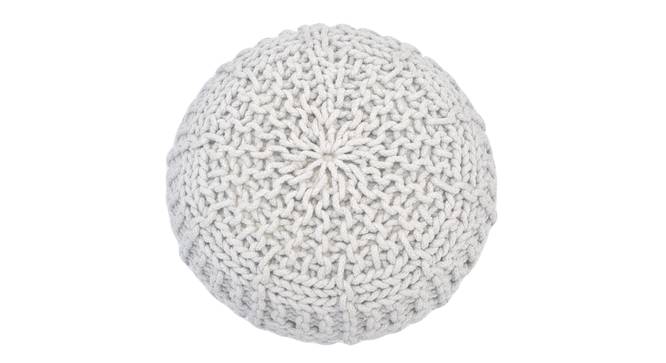 Harper Pouffe (Light Grey) by Urban Ladder - Front View Design 1 - 326938