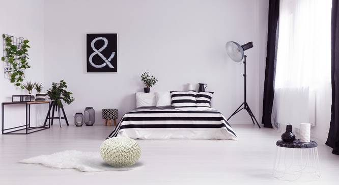 Mia Pouffe (White) by Urban Ladder - Design 1 Full View - 326963