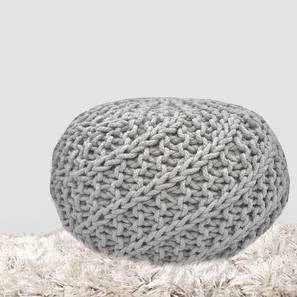 Chair In Secunderabad Design Maddox Pouffe (Light Grey)