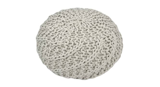 Maddox Pouffe (Light Grey) by Urban Ladder - Design 1 Full View - 326971