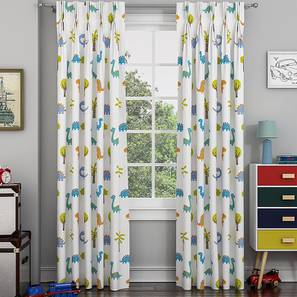 Door Curtains Design Dino Door Curtains - Set Of 2 (71 x 213 cm (28"x84")  Curtain Size)