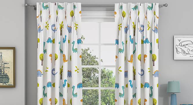 Dino Door Curtains - Set Of 2 (112 x 274 cm  (44" x 108") Curtain Size) by Urban Ladder - Cross View Design 1 - 327009