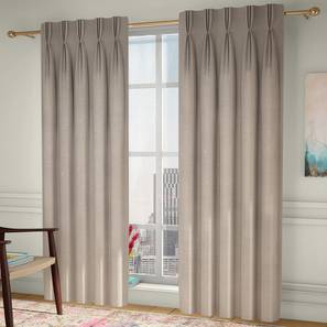 Fabric Window Curtains Design Beige Poly Cotton Window Curtain