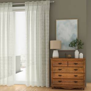 Door Curtains Design Ivory Polyester Door Curtain - Set of