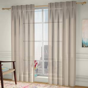 Door Curtains Design Vegas Sheer Door Curtains - Set Of 2 (Cream, 71 x 213 cm (28"x84")  Curtain Size, American Pleat)