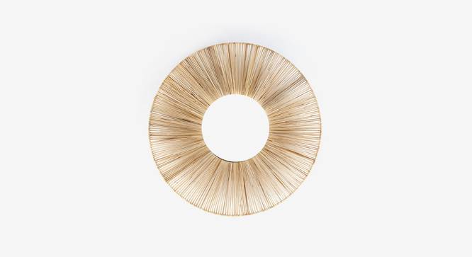 Monet Mirror (Cream finish on metal and natural cane) by Urban Ladder - Design 1 Top View - 327427