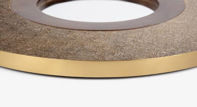 Maurya Mirror (Ant. Brass finish on metal and walnut finish on wood) by Urban Ladder - Design 1 Top View - 327440