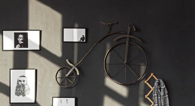 Retro cycle wall décor (Dark ant. Gold) by Urban Ladder - Design 1 Details - 327459