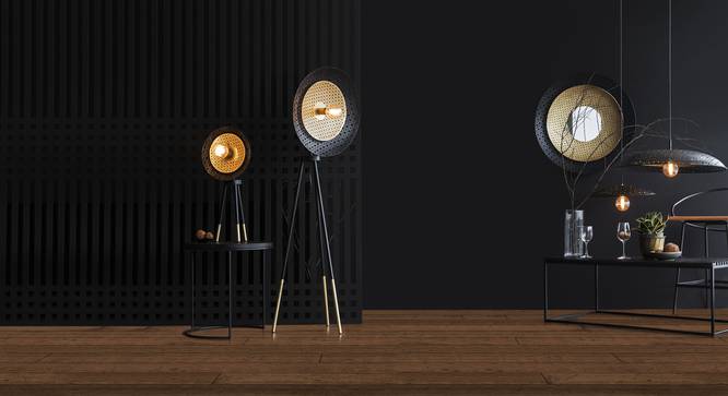 LOUVRE FLOOR LAMP (Black Finish) by Urban Ladder - Design 1 Top View - 327900