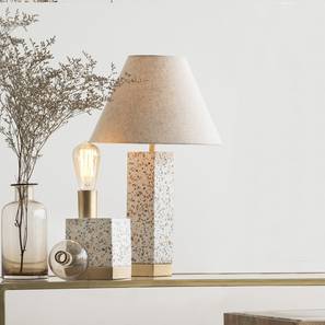 Speckle table lamp with conical shade lp