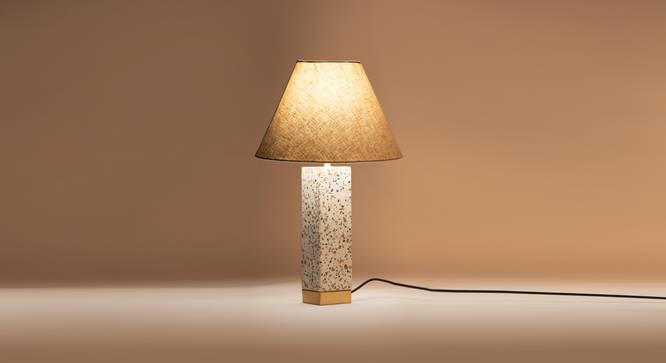 SPECKLE TABLE LAMP WITH CONICAL SHADE (Black Finish) by Urban Ladder - Design 1 Top View - 327914