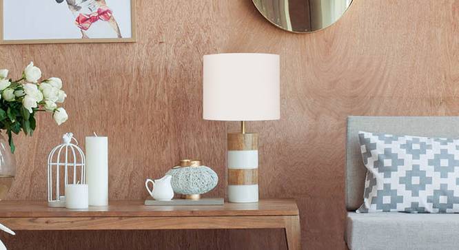 Athena  Table Lamp White (Black Finish) by Urban Ladder - Design 1 Details - 327985