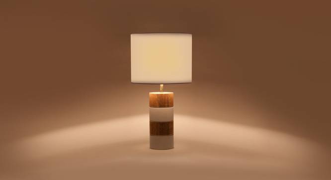 Athena  Table Lamp White (Black Finish) by Urban Ladder - Design 1 Top View - 327986