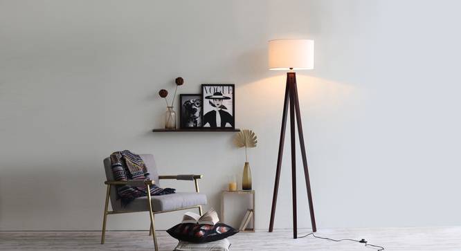 Zetta  Floor Lamp Walnut KD (Black Finish) by Urban Ladder - Design 1 Details - 328018