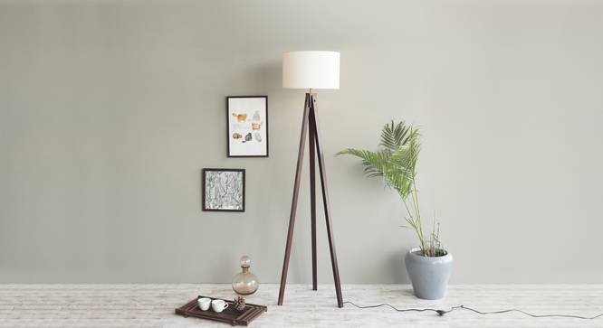 Zetta  Floor Lamp Walnut KD (Black Finish) by Urban Ladder - Design 1 Top View - 328019