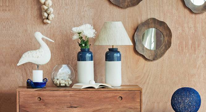Amber  Tall Lamp blue (Black Finish) by Urban Ladder - Design 1 Details - 328061