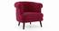 Bardot Lounge Chair (Fuschia Red Velvet) by Urban Ladder - Design 1 Top View - 328223