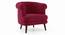 Bardot Lounge Chair (Fuschia Red Velvet) by Urban Ladder - Design 1 Top View - 328223