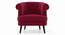 Bardot Lounge Chair (Fuschia Red Velvet) by Urban Ladder - Front View Design 1 - 328224