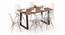 Aquila - DSW 6 Seater Dining Table Set (Teak Finish, Clear) by Urban Ladder - Design 1 Top View - 328303
