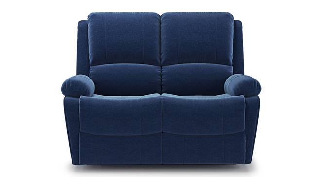 Lebowski Recliner (Two Seater, Cobalt Fabric) by Urban Ladder - Front View - 328305