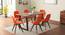 Aquila - Pashe 6 Seater Dining Table Set (Teak Finish, Rust) by Urban Ladder - Design 1 Details - 328436