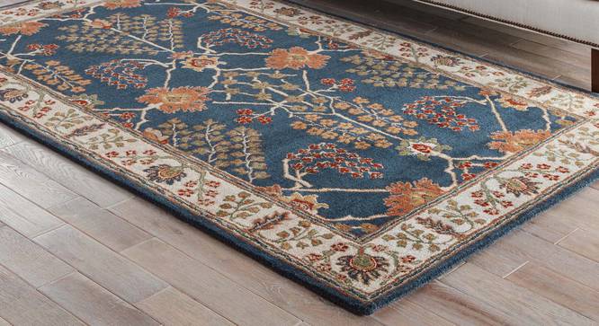 Armaan Hand Tufted Carpet (152 x 244 cm  (60" x 96") Carpet Size, Indigo) by Urban Ladder - Front View Design 1 - 328670