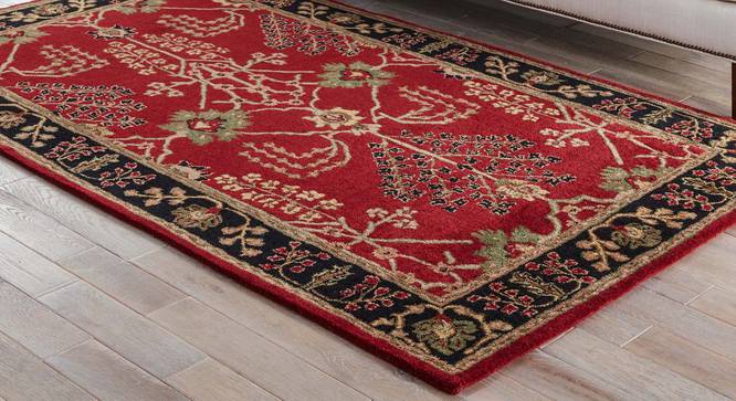 Armaan Hand Tufted Carpet (Red, 152 x 244 cm  (60" x 96") Carpet Size) by Urban Ladder - Front View Design 1 - 328706