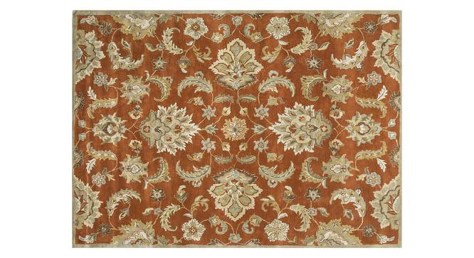 Faiz Hand Tufted Carpet (152 x 244 cm  (60" x 96") Carpet Size, Orange Rust) by Urban Ladder - Cross View Design 1 - 328751