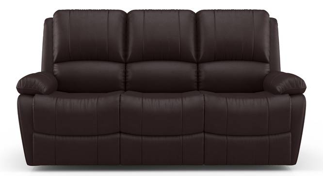 Lebowski Recliner (Three Seater, Dark Chocolate Leatherette) by Urban Ladder - Design 1 Top View - 328779