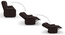 Lebowski Recliner (Three Seater, Dark Chocolate Leatherette) by Urban Ladder - Design 1 Close View - 328783
